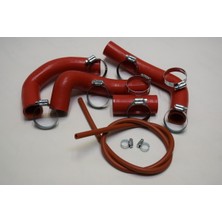 Özgürce Kırmızı Silikon Hortum Seti, Kelepçeli, Çok Amaçlı ve Dayanıklı