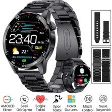 Normadia Siyah Erkek Akıllı Saat, Sesli Görüşme, Nfc, Gps, Android ve iPhone Uyumlu