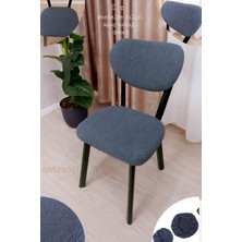 UY STYLE Jakarli Kumaş Elma Sandalye Kılıfı ,lastikli,esnekli Sandalye Örtüsü(Çubuk Desen) 1 Adet