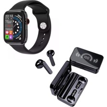 Normadia Uyumlu iPhone 13/14/15 Full Ekran Akıllı Saat ve Powerbankli Kulaklık