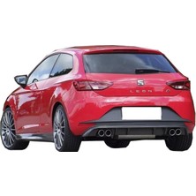 Özgürce Seat Leon Mk3 (2013-2016) Arka Difüzör Eki, Plastik, Uyumlu