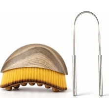 Busstier Nefes & Kontur Bakım Kombini: Paslanmaz Dil Temizleyici + Lenf Drenaj Yüz Fırçası