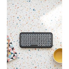 Kompakt Siyah Rgb Işıklı Bluetooth Mini Klavye