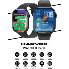 Normadia Harvox Watch 11 Pro+ Akıllı Saat, 46MM Siyah, iPhone ve Android Uyumlu