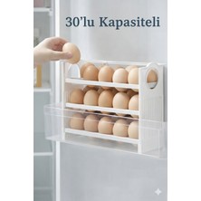 Primeaks 30 Bölmeli Yumurta Organizer 3 Katlı Buzdolabı Içi Düzenleyici Raf