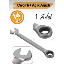 Has-Tec HS014 Cırcırlı Anahtar 14 mm Açık Ağızlı Düz ve Cırcır Kombine Anahtar