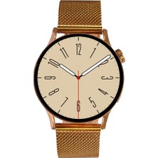 Normadia Rose Gold Akıllı Saat, Metal Kordon, Çinko Alaşım Kasa, Modern Tasarım