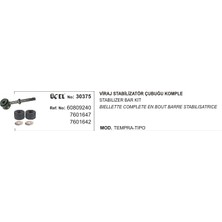 Üçel VİRAJ ÇUBUĞU KOMPLE 30375 TEMPRA TIPO 60809240