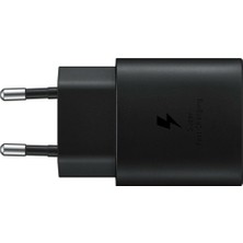 Dsr Teknoloji Samsung EP-TA800N 25W Hızlı Şarj Adaptörü Siyah Type-C Kablo Dahil Uyumlu Modeller için