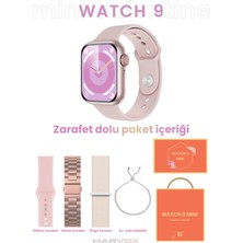 Normadia Şık Kadın Akıllı Saat 41MM Rose, Kordon ve Charm Bileklik Hediye