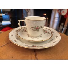 TT Rosenthal Classic Rose Çay Kahve Fincanı, Fincan Tabağı ve Pasta Tabağı.