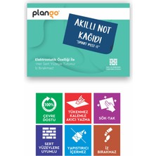 TURKUAZ - Elektrostatik Akıllı Not Kağıdı 2 ADET Yapışkansız Post-it 7x10cm - 100 Sayfa - Plango