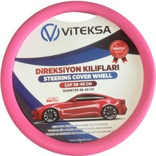 Arcars Direksiyon Kılıfı Lüx Kokusuz Slikon Pembe