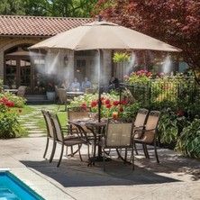 Marsilyan 10 Metre Kendin Yap Açık Alan Serinletme Sistemi - Nozzle Başlıklı Bahçe ve Teras Nemlendirme Seti