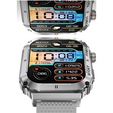 Normadia 2.1" IPS Ekran Su Geçirmez Akıllı Saat Nfc Gümüş