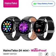 Normadia 24MM Siyah Unisex Su Geçirmez Akıllı Saat, Şık ve Dayanıklı Tasarım