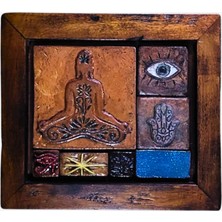 Toprakana Art Buddha, Kolaj Seramik Duvar Tablo 30,5x26,5x2,5 (cm)