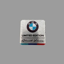 CRF Reklam Promosyon Matbaa Kişiye Özel Bmw M Limited Edition Metal Etiket 6x6 cm Arkası Yapışkanlı