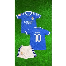 Rodak Spor Mbappe 10 Real Madrid Şortlu Çocuk Mavi Yeni Sezon Forması