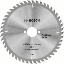 Bosch Optiline Eco 190X30 48 Diş Ahşap Testere, Güçlü ve Dayanıklı Kesim Aracı