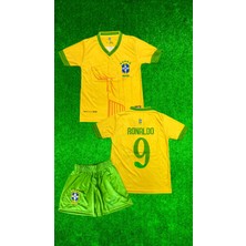 Rodak Spor Ronaldo 9 Brezilya Şortlu Çocuk Retro Forması