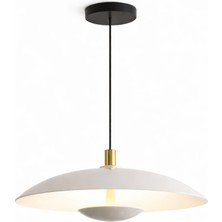 Noya Lighting Avize - Modern Avize Modelleri - Mutfak Salon Avizesi - LED Avize - Ledli Gri Avize - Çap 45CM