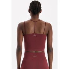 COMEUP Çift Ip Askılı Pedli Atlet Kestane Bordo