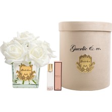Guerlieandco. Beyaz 7 Gül Kare Cam Gold