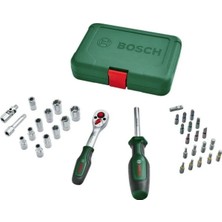 Bosch 34 Parça Cırcırlı Lokma Takımı ve Tornovida Seti, Dayanıklı ve Kullanışlı