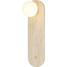 Noya Lighting Aplik - Traverten Taş Aplik - Bohem Rustik Tarz Aydınlatma - Aplik Modelleri - Duvar Apliği 14*38CM