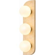 Noya Lighting Aplik - Traverten Taş Aplik - Bohem Rustik Tarz Aydınlatma - Aplik Modelleri - Duvar Apliği 10*44CM