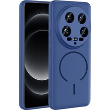 Başkenttekno Xiaomi 14 Ultra Kılıf Meta Lansman M-Safe Kamera Korumalı Içi Kadife Yumuşak Renkli Süet Silikon