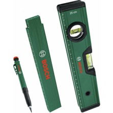 Bosch Pratik Katlanır Su Terazisi ve Kalemli Işaretleme Seti, Ev ve Bahçe
