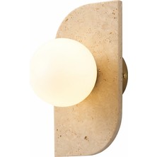 Noya Lighting Aplik - Traverten Taş Aplik - Bohem Rustik Tarz Aydınlatma - Aplik Modelleri - Duvar Apliği 10*18CM