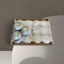 Asb Ambalaj Yüzen Mum Metalik Gümüş 24'lü