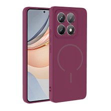 Başkenttekno Xiaomi 14T Pro Kılıf Meta Lansman M-Safe Kamera Korumalı Içi Kadife Yumuşak Renkli Süet Silikon