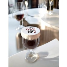 Asb Ambalaj Şarap Kadehi Bardak Kapağı Kağıt Bardak Kapağı 75 mm 100 Adet