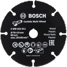 Bosch Çok Amaçlı Elmas Kesici Disk 76 Mm, Güçlü ve Dayanıklı, Çok Yönlü Kullanım
