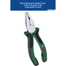 Bosch 180 mm Yüksek Karbon Çelik Kombine Pense, Ergonomik El Aleti