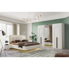 Aydınev Barcelona Mdf Bazalı Ledli Yatak Odası Takımı