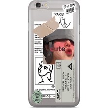 Iphone 6 Plus / 6s Plus Uyumlu Baskılı Yumuşak Silikon Şeffaf Telefon Kılıfı