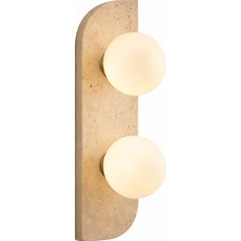 Noya Lighting Aplik - Traverten Taş Aplik - Bohem Rustik Tarz Aydınlatma - Aplik Modelleri - Duvar Apliği 10*31CM