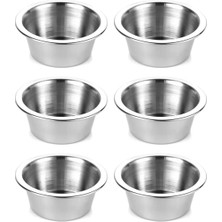 Delixa Kt Home Sosluk 6 Lı Paslanmaz Çelik Mini Kase Lokumluk Reçellik Çerezlik Sosluk 6 Adet 8 cm Metal