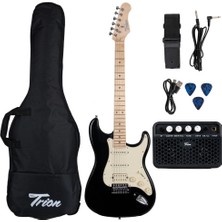 Trion TGP-112-BK Aksesuar ve Amfi Dahil Siyah Elektro Gitar Seti