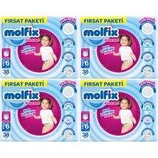 Molfix Külot Bebek Bezi Beden:6 (15+Kg) Extra Large 152 Adet Avantaj Fırsat Pk