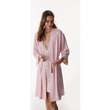Penti Pembe Margot 3/4 Kollu Sabahlık Pijama Üstü