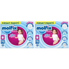Molfix Külot Bebek Bezi Beden:6 (15+Kg) Extra Large 76 Adet Ekonomik Fırsat Pk