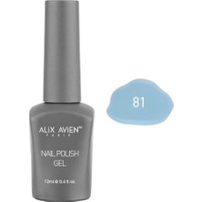 Delixa Alıx Avıen Bebek Mavi Kalıcı Oje 81-Yoğun Renk Veren Jel Oje 12 Ml-Nail Uv Gel Polish 81