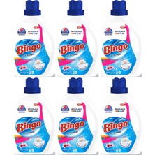 Bingo Sıvı Çamaşır Deterjanı 2600ML Amber Çiçeği Beyazlar ve Renkliler (6 Lı Set)