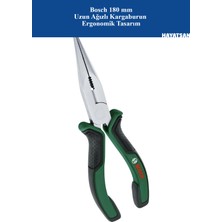 Bosch 180 mm Uzun Ağızlı Kargaburun, Ergonomik ve Kullanışlı Tasarım